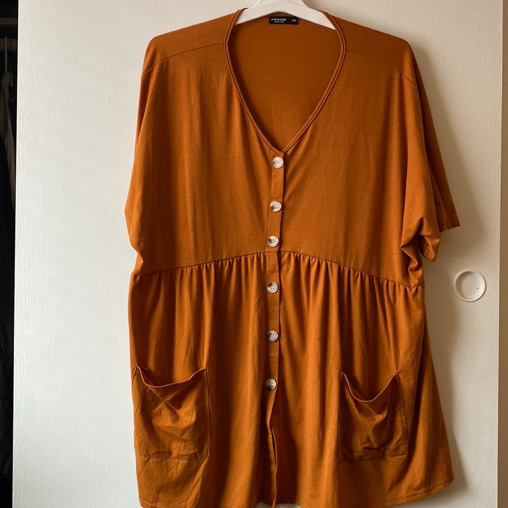 Orange Flowy Top